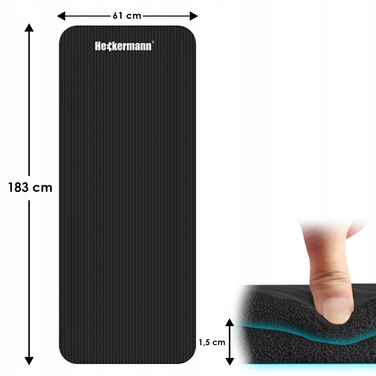 LARGE DURABLE EXERCISE MAT FITNESS YOGA PILATES MAT THICK SOLID