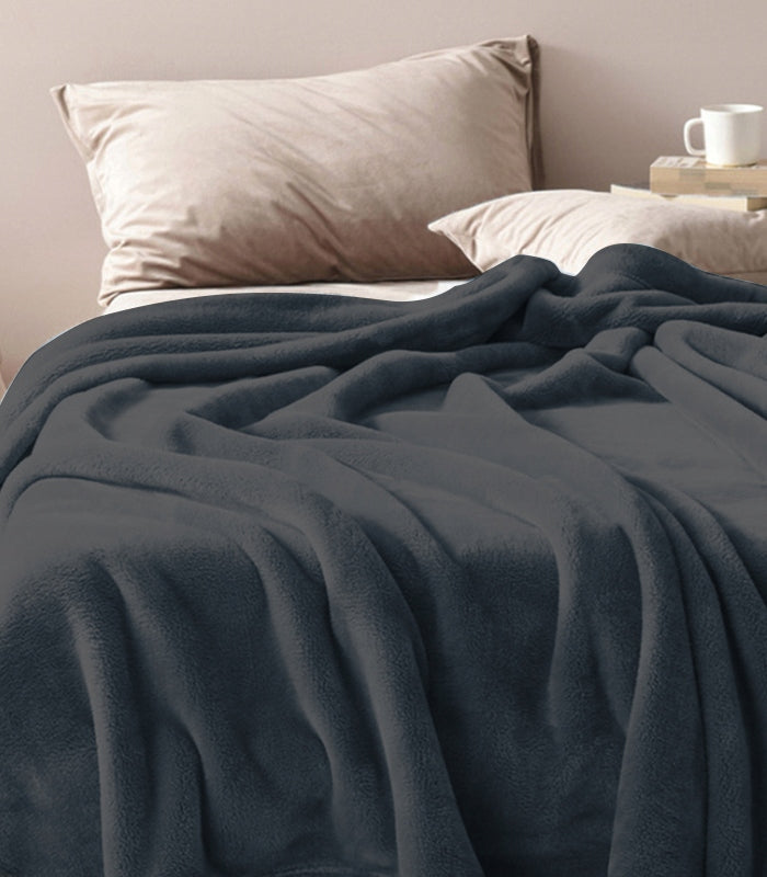 LARGE ELECTRIC BLANKET HEATING FLUFFY SOFT HEATING MAT 180 X 160 REMOTE CONTROL Color gray