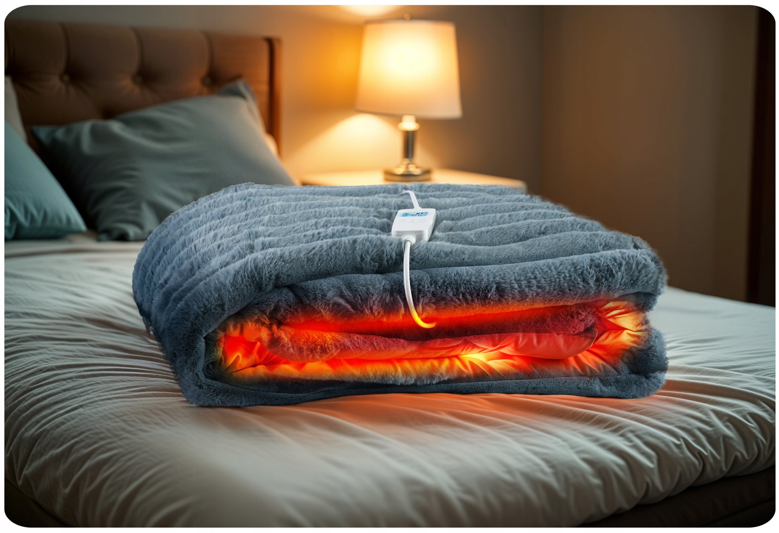 LARGE ELECTRIC BLANKET THICK SOFT 550gsm 180x160cm Heating Mat 160W Medical device no