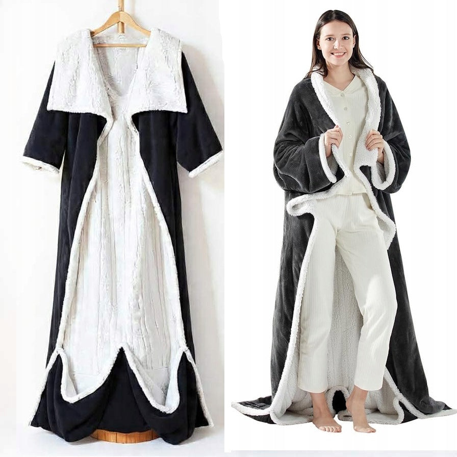 LARGE ELECTRIC BLANKET WITH SLEEVES PILOT BLANKET SWADDLE LEG GIFT