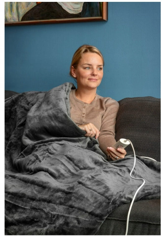 LARGE ELECTRIC HEATING BLANKET 160x130cm 9 degrees Color gray