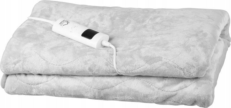 LARGE ELECTRIC HEATING BLANKET FLANNEL GREY SOFT PILOT XL 180x130 CM