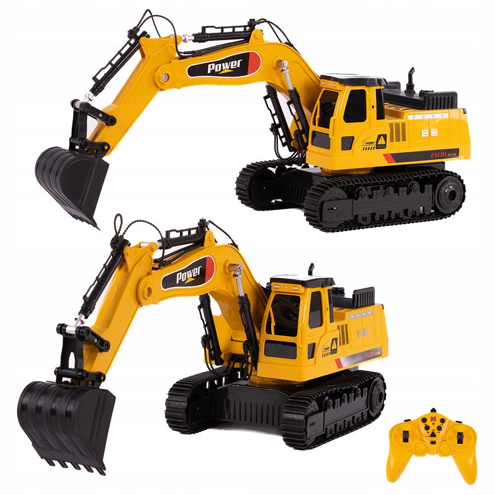 LARGE EXCAVATOR REMOTE CONTROLLED CONSTRUCTION VEHICLE TRACKS 680° BATTERY Packaging status original