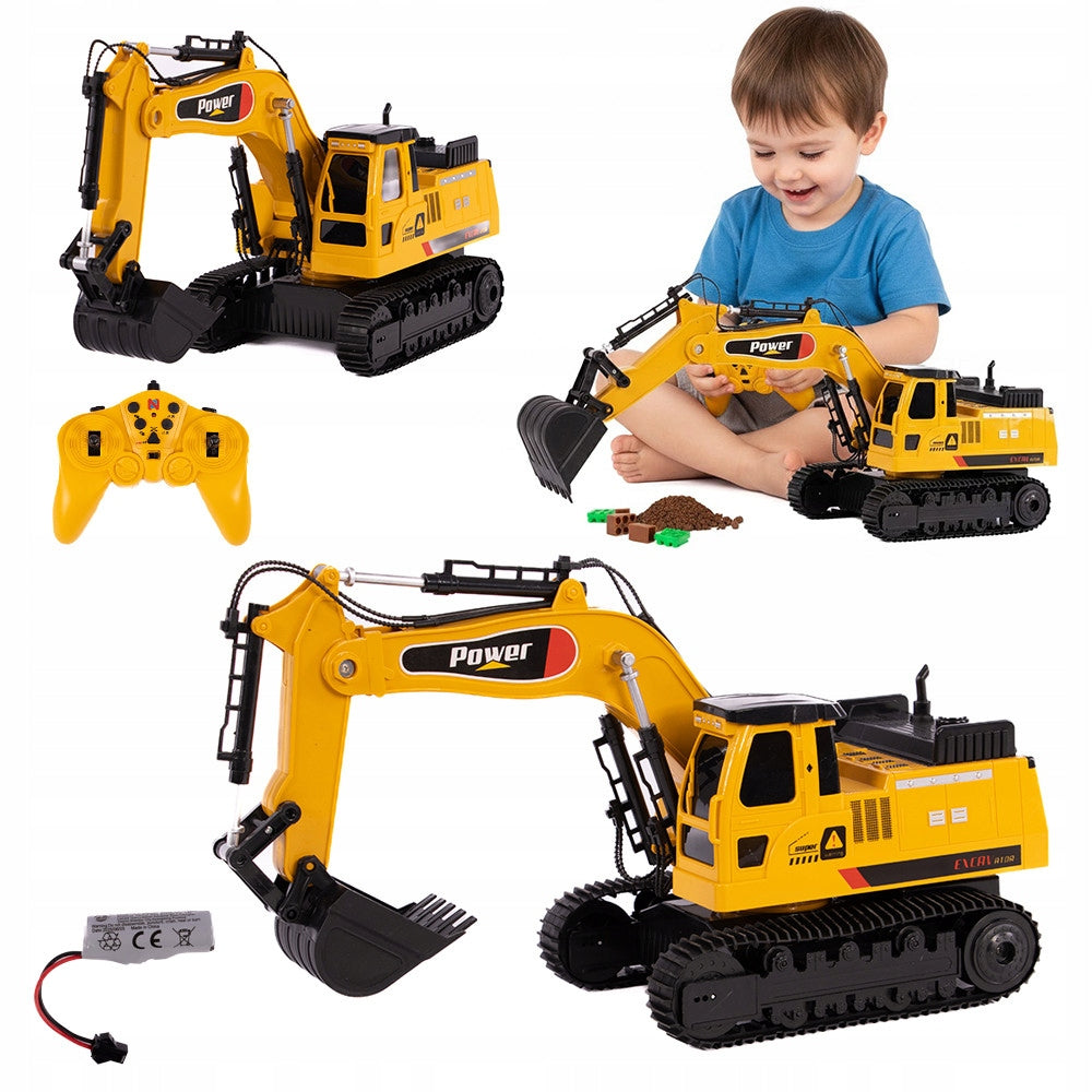 LARGE EXCAVATOR REMOTE CONTROLLED CONSTRUCTION VEHICLE TRACKS 680° BATTERY
