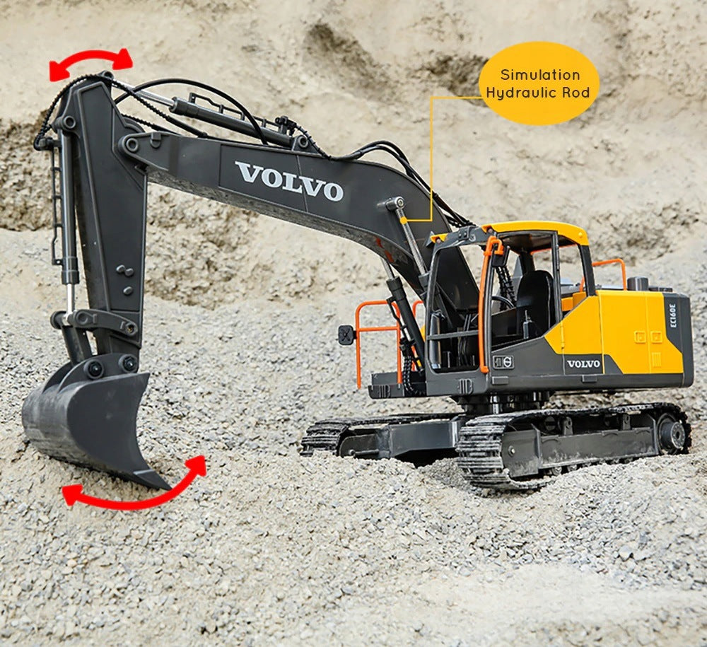 LARGE EXCAVATOR REMOTE CONTROLLED TRACKED RC VOLVO TOY FOR REMOTE CONTROL Packaging status original