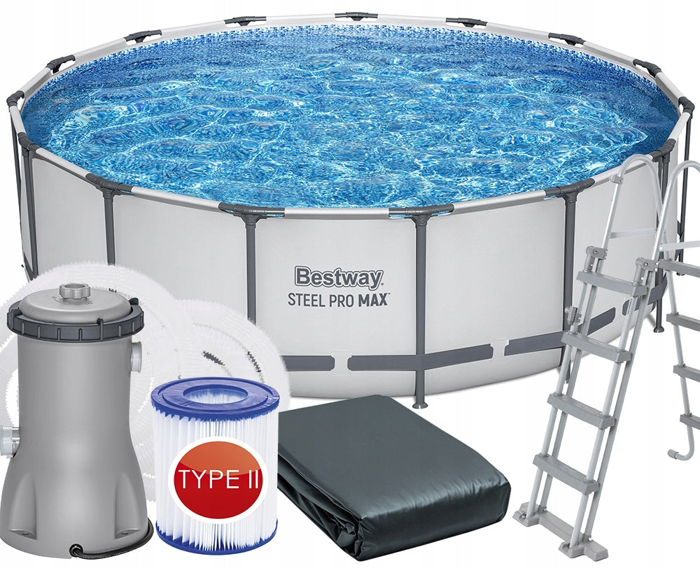 LARGE FAMILY RACK POOL 457x122 cm + PUMP - BESTWAY 56438 model 2026