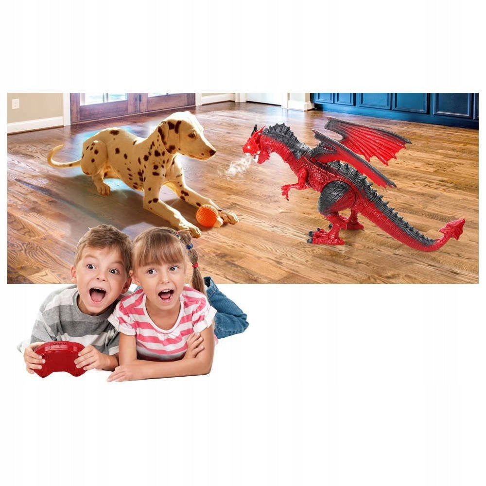LARGE FIRE-BREATHING DRAGON DINOSAUR CONTROLLED PILOT ROARS WALKS WITH STEAM Character/Title other