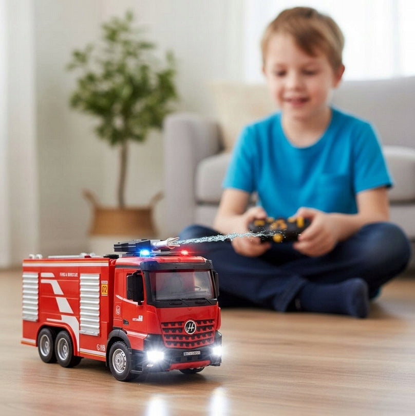 LARGE FIRE BRIGADE REMOTE CONTROLLED AUTO rc FIRE TRUCK PILOT LED WATER Manufacturer code STRAŻ POŻARNA - LEJE WODĄ