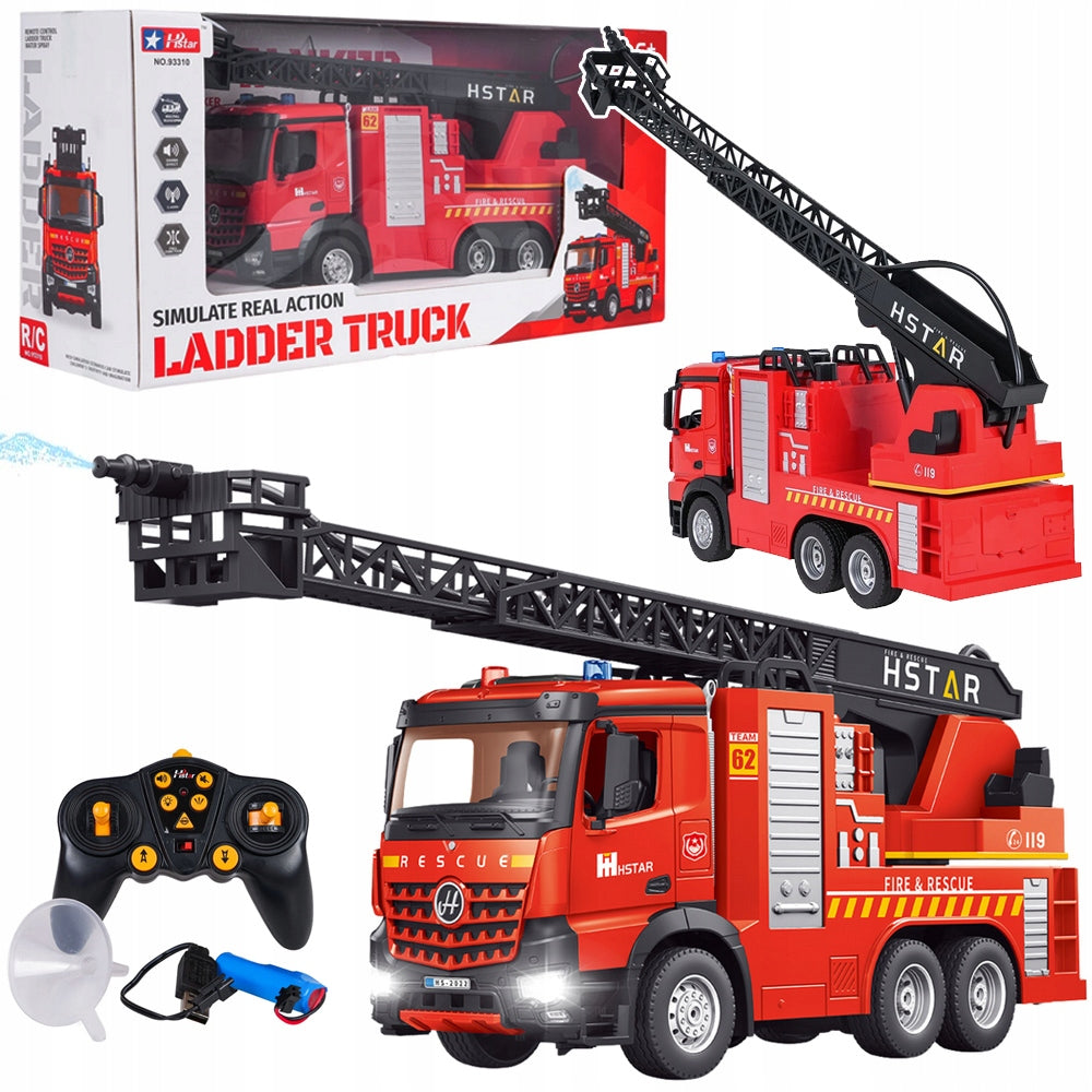 LARGE FIRE BRIGADE REMOTE CONTROLLED CAR rc FIRE TRUCK PILOT 50 cm WATER