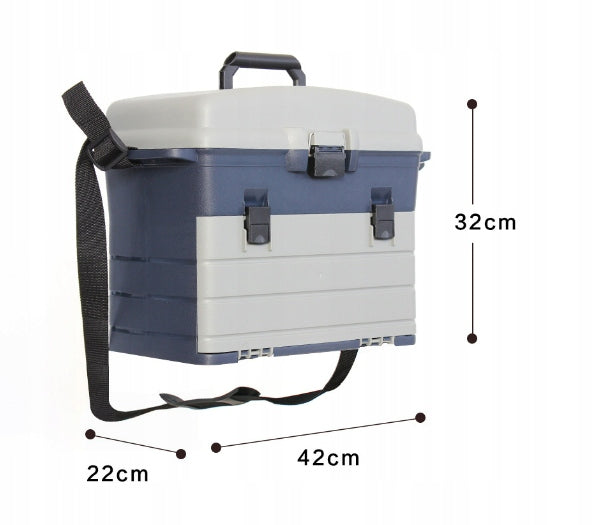 LARGE FISHING BOX, 3 BAIT BOXES INCLUDED - PUD320X Packaging status original