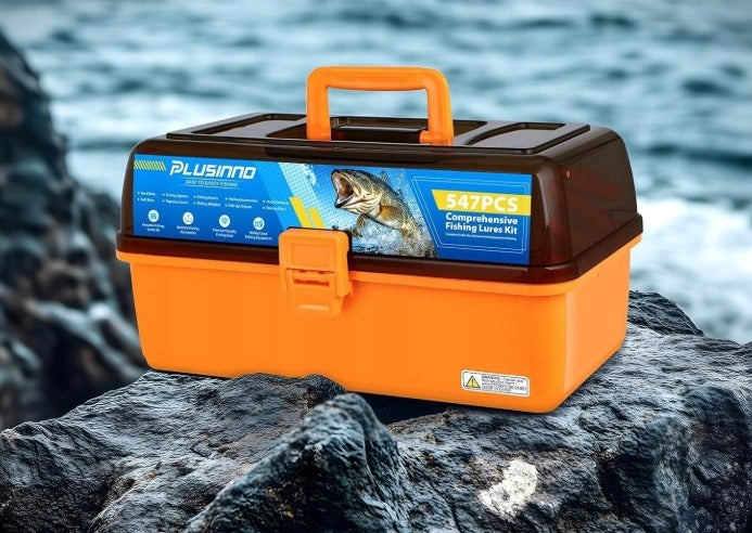 LARGE FISHING BOX SET OF 547 ACCESSORIES FOR PELLET ANGLER Kind case