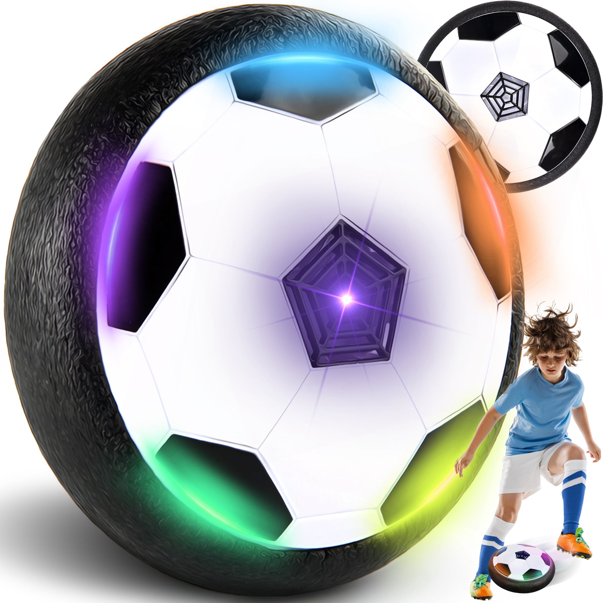 LARGE FLYING FOOTBALL TO PLAY AT HOME LED LEVITATING GIFT CYMBERGAJ
