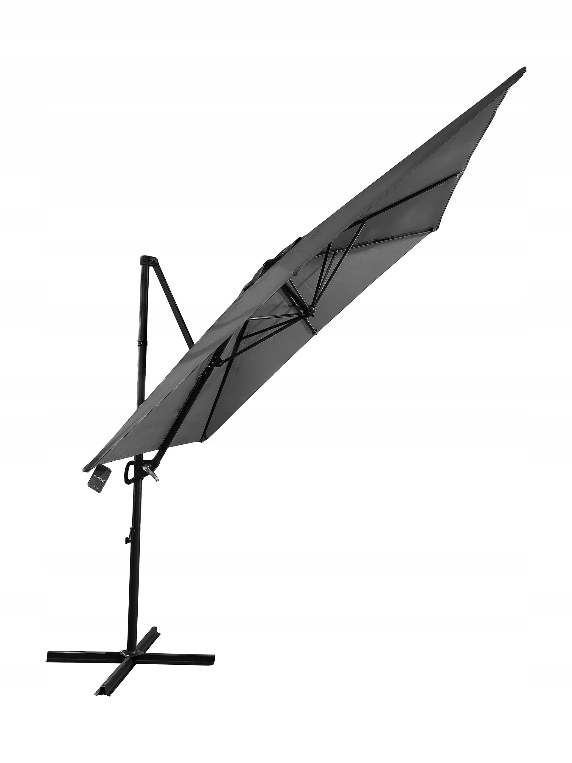 LARGE FOLDING ADJUSTABLE GARDEN UMBRELLA 250x250cm SEATTLE DARK GREY Product height 250 cm