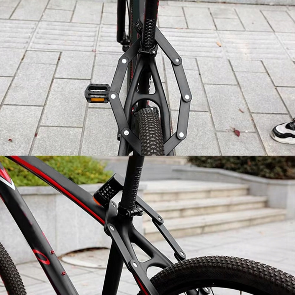 LARGE FOLDING BICYCLE LOCK FOR BICYCLE CIPHER CODE HARDENED STEEL Brand no brand