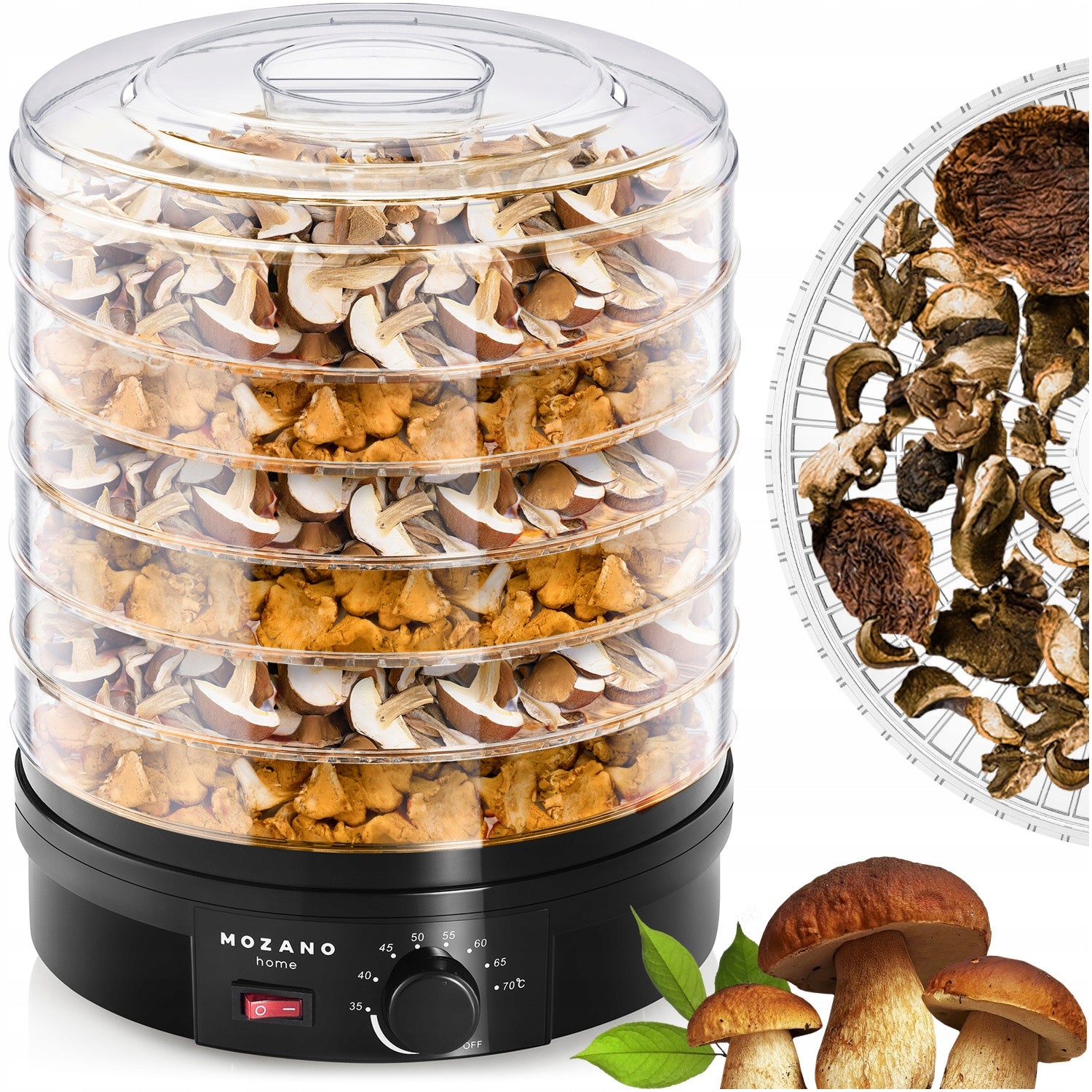 LARGE FOOD DRYER FOR MUSHROOMS AND FRUITS 500W VEGETABLES FOR FRUIT MUSHROOMS XL Manufacturer code DUŻA SUSZARKA SPOŻYWCZA DO GRZYBÓW I OWOCÓW