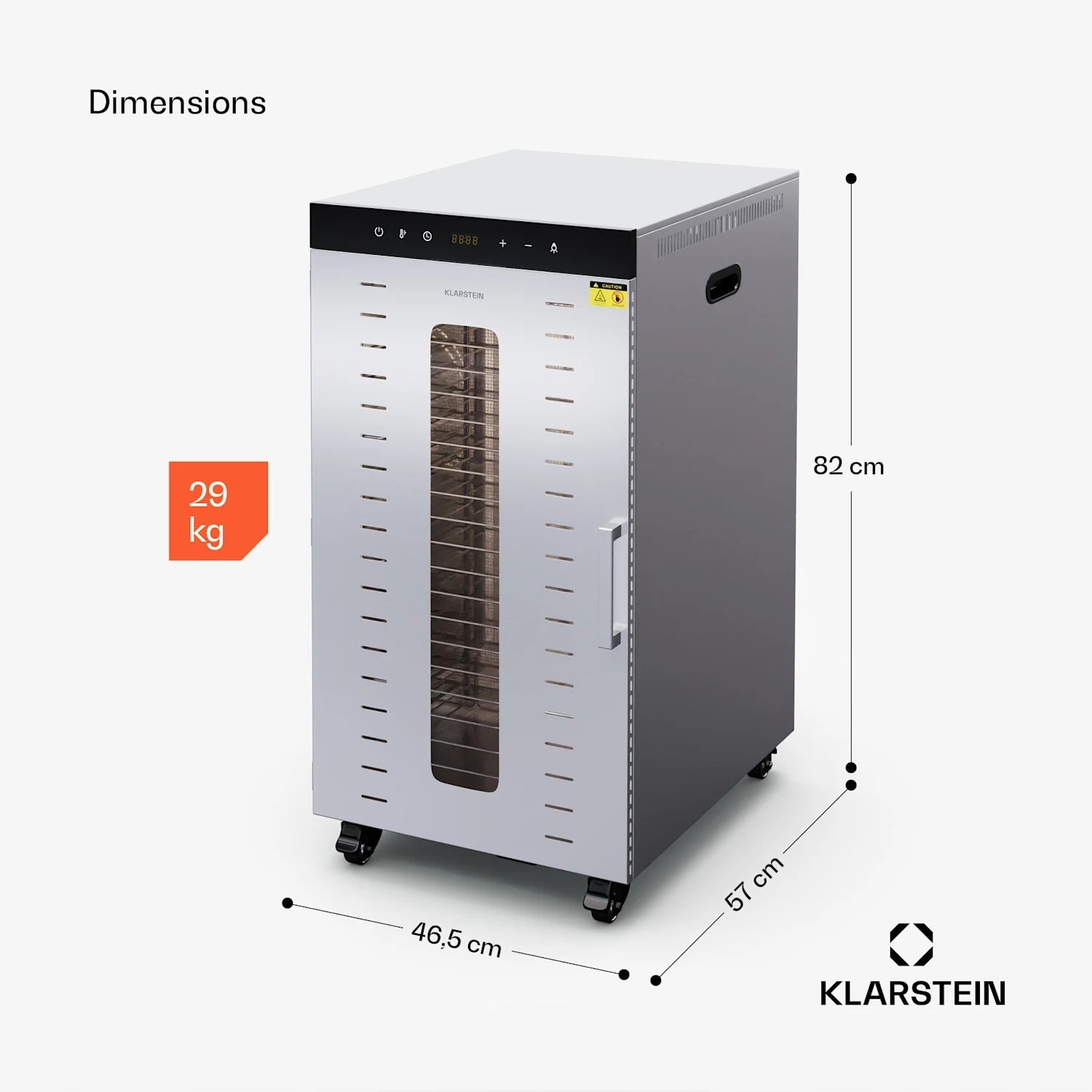 LARGE FOOD DRYER FOR MUSHROOMS FRUIT VEGETABLES HERBS 2000W DEHYDRATOR Dominant color silver/gray