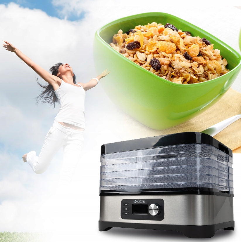 LARGE FOOD GRADE VEGETABLE FRUIT MUSHROOM DRYER 6 SIEVES STRONG 450W CLOCK EAN (GTIN) 5907651418367