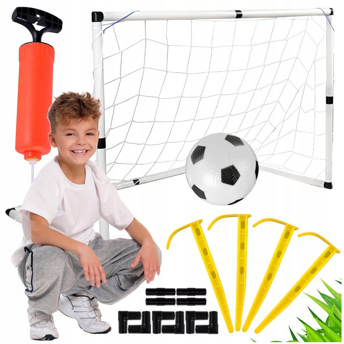 LARGE FOOTBALL GOAL FOR FOOTBALL TRAINING SET BALL PUMP NET Brand Stator