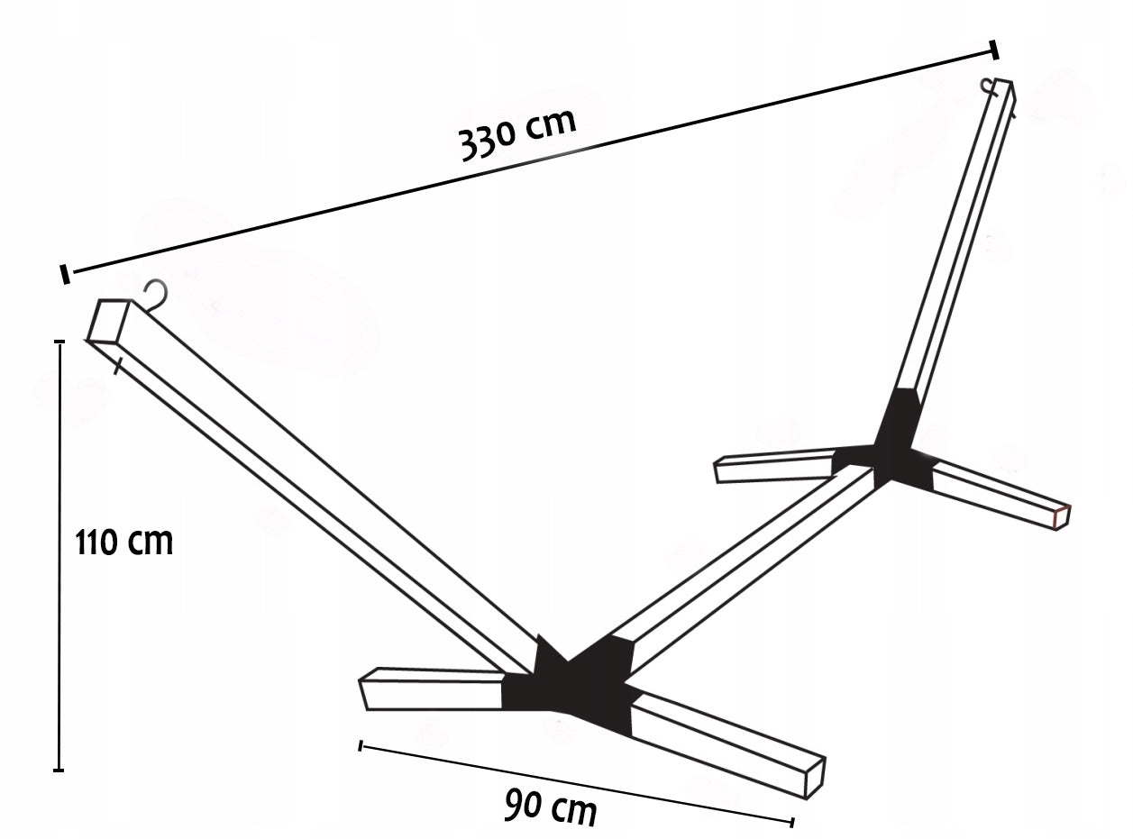 LARGE FRAME FOR GARDEN HAMMOCK TWO-PERSON portable - COMFORT ZONE up to 250 KG Manufacturer code NST1005-2026