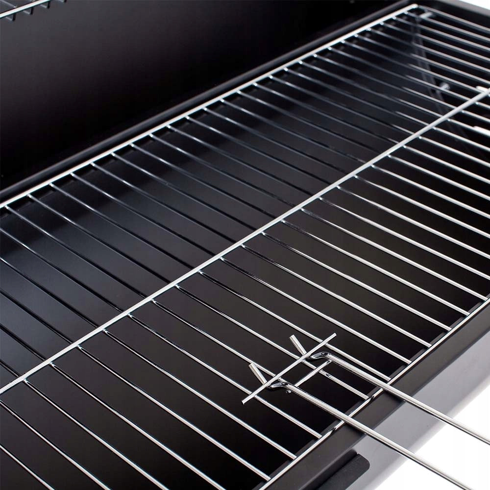 LARGE GARDEN CHARCOAL GRILL LOCKABLE TABLE WITH LID SHELF BARREL BBQ Grill width 65 cm