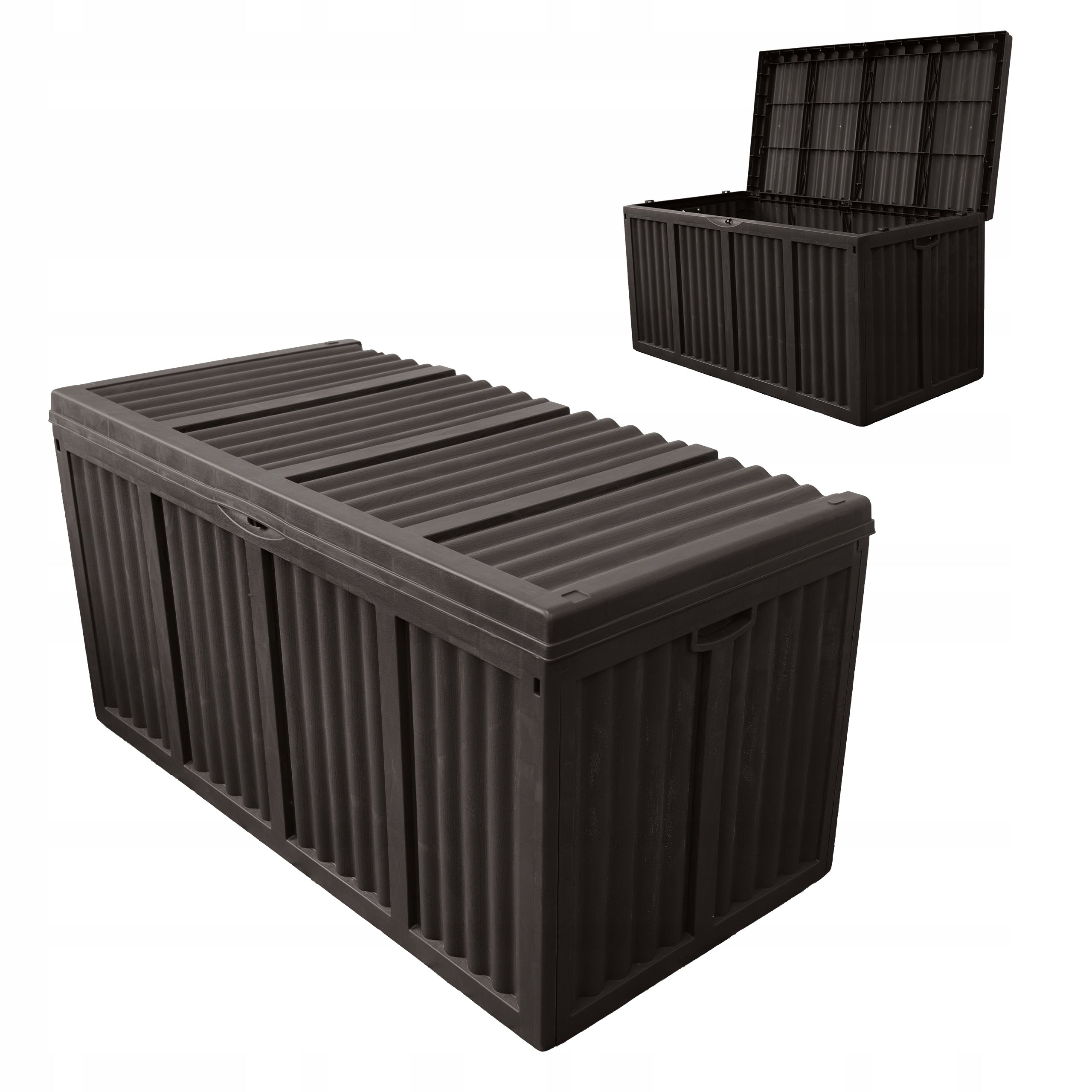 LARGE GARDEN CHEST CONTAINER FOR BALCONY TERRACE TRUNK STORAGE 432L MOCHA Manufacturer code Meb000116