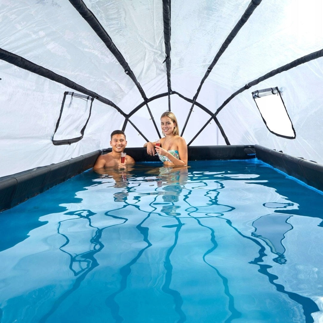 LARGE GARDEN FRAME POOL WITH CANOPY FILTER LADDER 540X250X100 CM Product width 250 cm