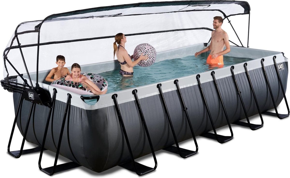 LARGE GARDEN FRAME POOL WITH CANOPY FILTER LADDER 540X250X100 CM
