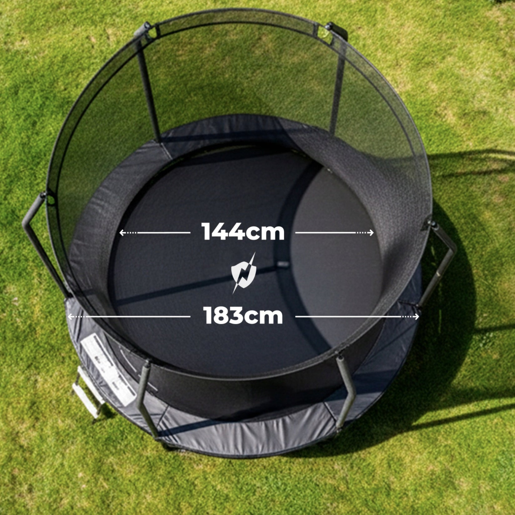 LARGE GARDEN TRAMPOLINE WITH NET FOR CHILDREN ADULTS THUNDER 183 CM 6FT Kid's age 3＋ years