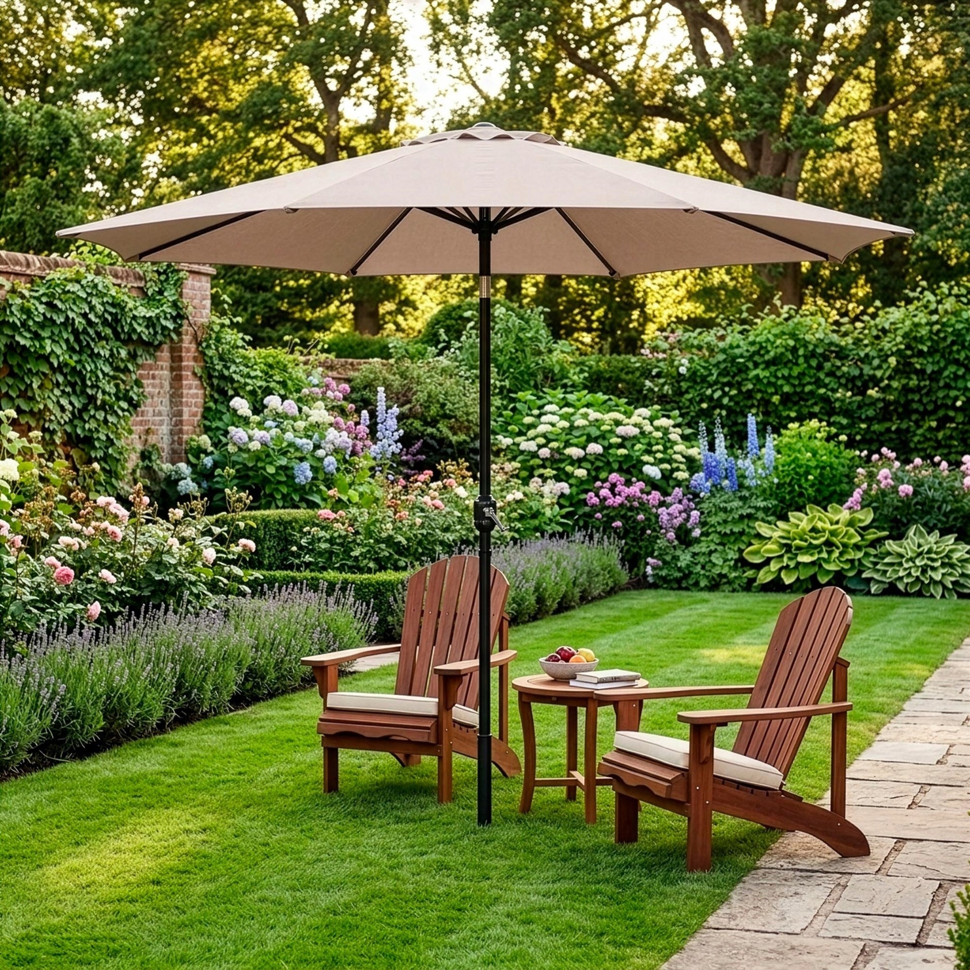 LARGE GARDEN UMBRELLA FOLDING BROKEN STRONG 300cm WITH CRANK SOLID Product weight with unit packaging 7.6 kg