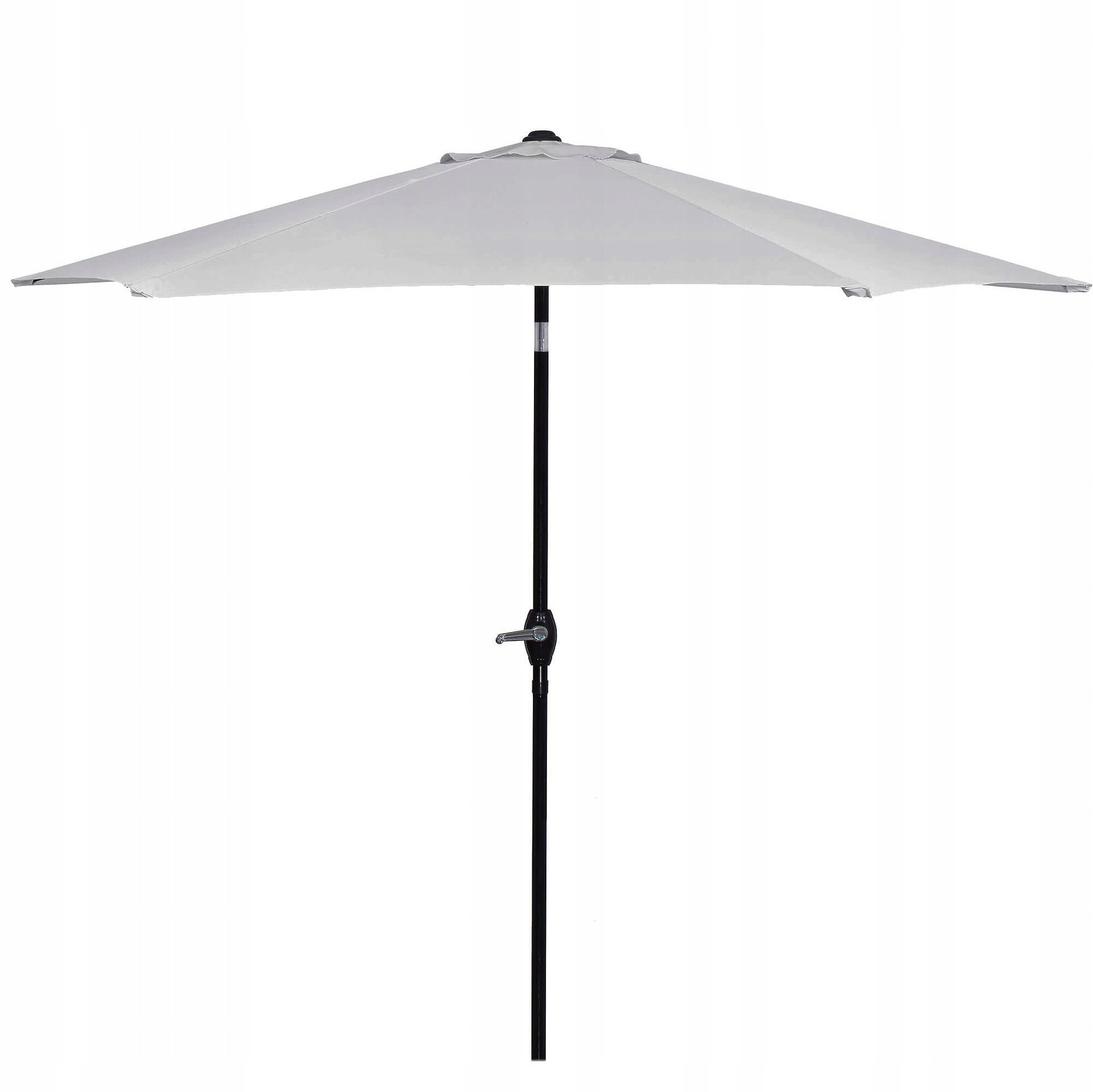 LARGE GARDEN UMBRELLA FOLDING GREY BROKEN STRONG 260cm WITH CRANK SOLID Manufacturer code GU0022