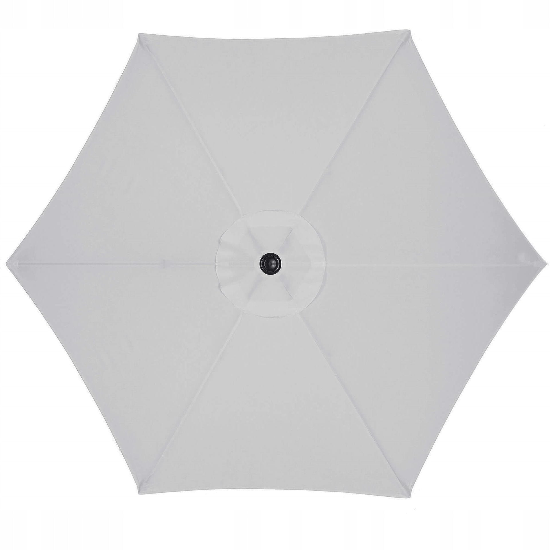 LARGE GARDEN UMBRELLA FOLDING GREY BROKEN STRONG 260cm WITH CRANK SOLID Packaging status original