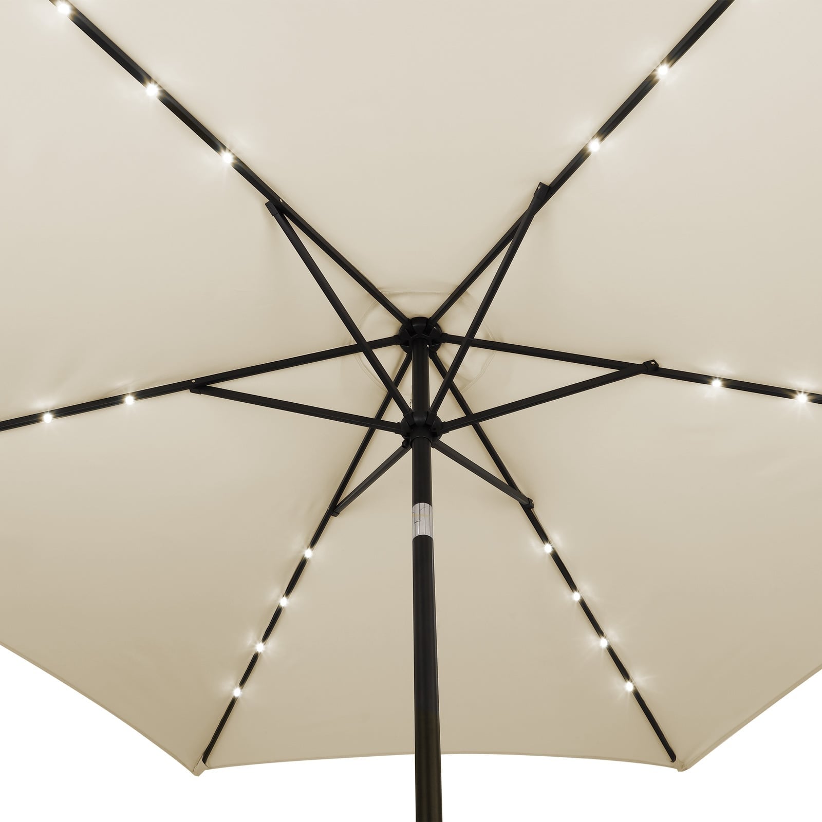 LARGE GARDEN UMBRELLA WITH A DIAMETER OF 270CM WITH LED CRANK Manufacturer code 104290