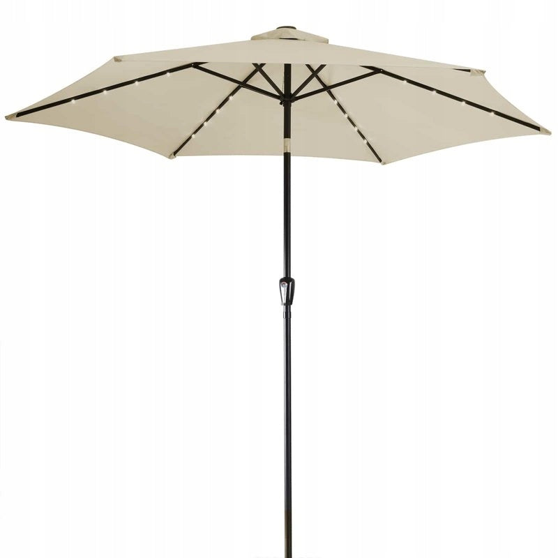 LARGE GARDEN UMBRELLA WITH A DIAMETER OF 270CM WITH LED CRANK