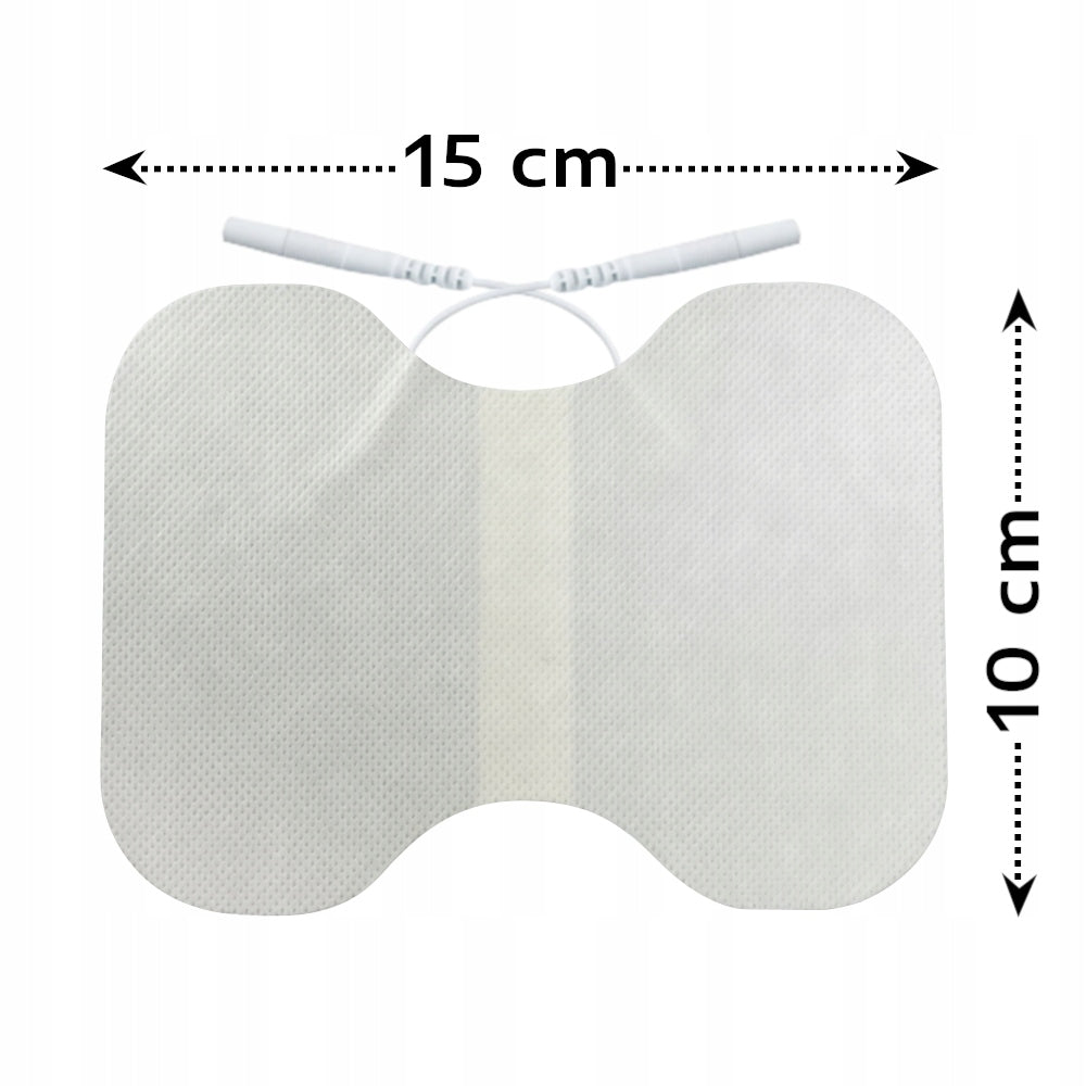 LARGE GEL ELECTRODE ELECTROSTIMULATOR TENS/EMS ELECTRODES 10x15 CM BUTTERFLY Brand FIZJOLOVE
