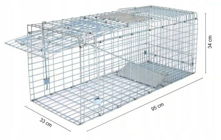 LARGE Hedgehog Trap for Foxes Kuna Weasels Cowards Mink Paw 95x33x34 Manufacturer code DUŻA Żywołapka Pułapka na Lisy LB-17
