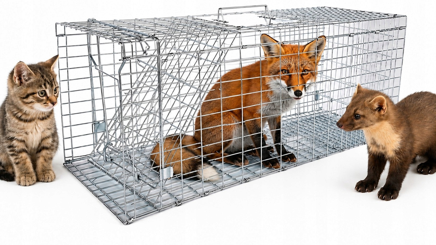 LARGE Hedgehog Trap for Foxes Kuna Weasels Cowards Mink Paw 95x33x34