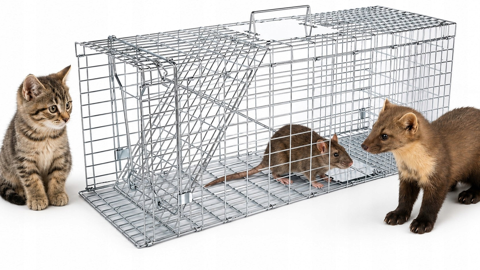 LARGE Hedgehog Trap for Martens Weasels Rats Cowards Mink Paw 65x26x24