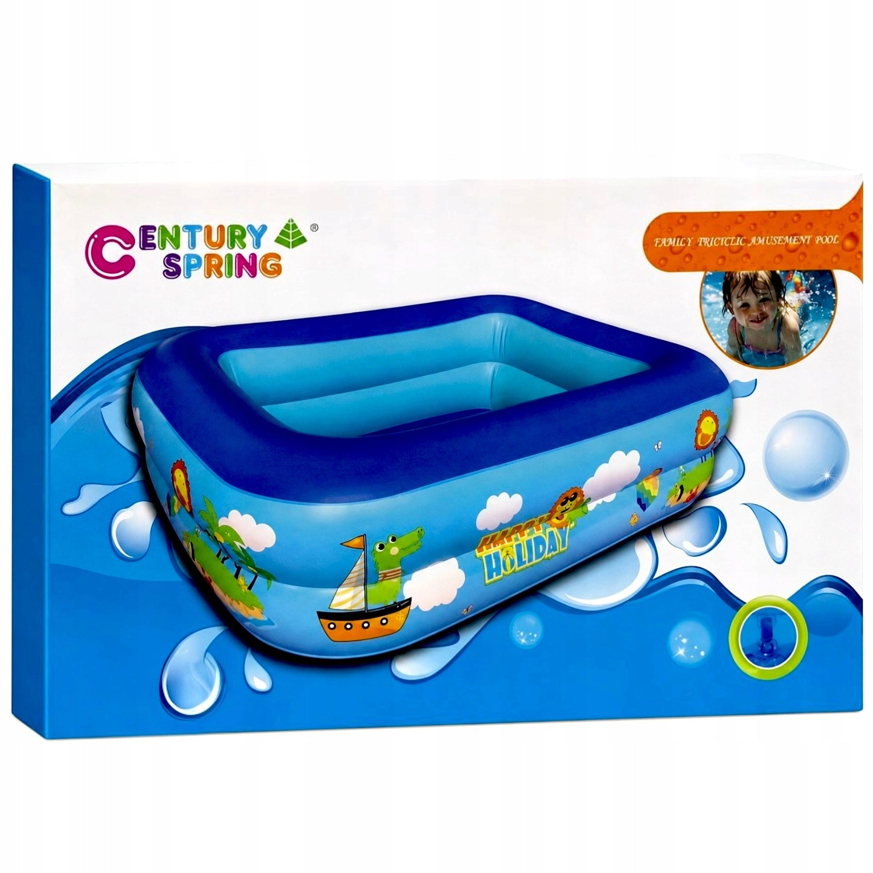 LARGE INFLATABLE POOL FOR CHILDREN GARDEN FAMILY FOR SUMMER 120X85X45 CM Kid's age 18＋ months