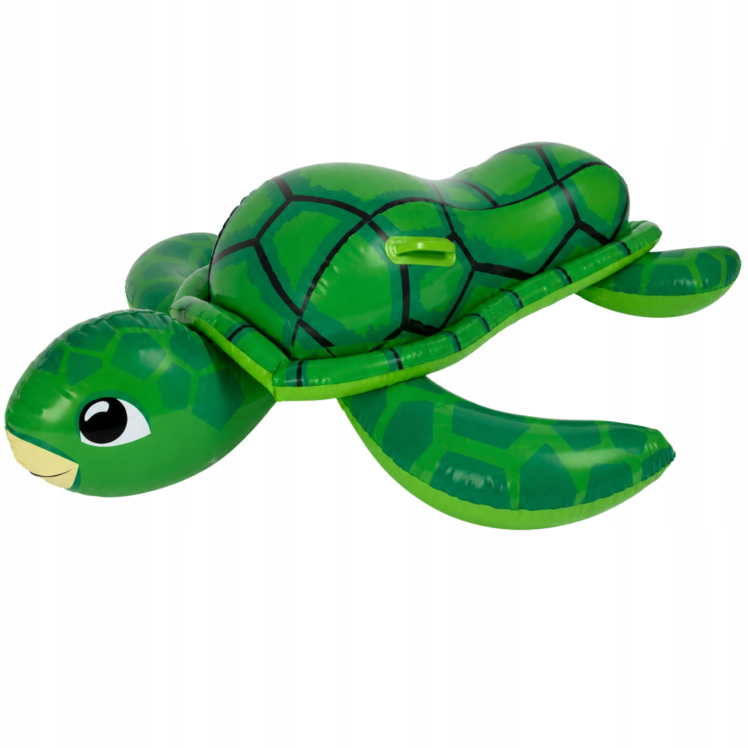 LARGE INFLATABLE TURTLE FOR SWIMMING 125x95cm MATTRESS CHILDREN POOL BEACH 3+ XXL