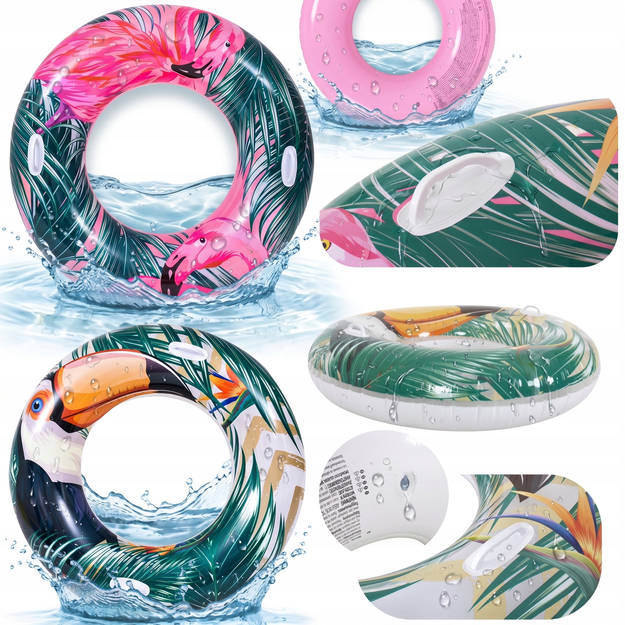 LARGE INFLATABLE WHEEL FOR SWIMMING WITH BEACH HOLDERS POOL 115cm