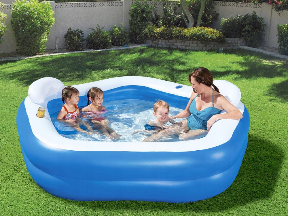 LARGE Inflatable Family Garden POOL FOR KIDS Color blue