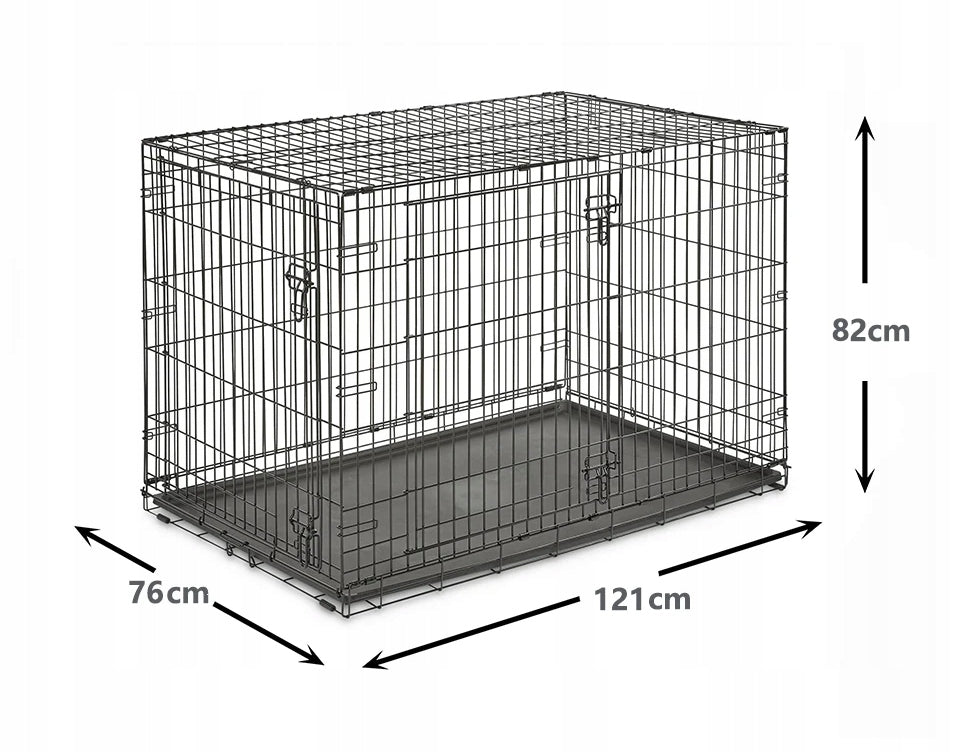 LARGE KENEL CAGE METAL PLAYPEN FOR DOG TRANSPORTER 122x76cm BREED LARGE Kind cage