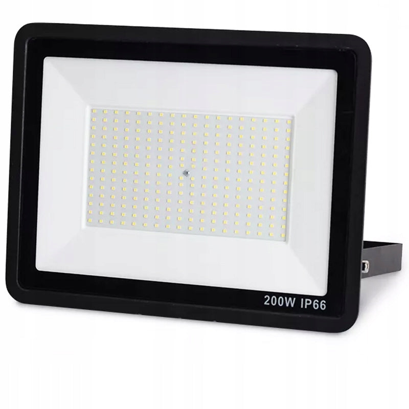 LARGE LED HALOGEN FLOODLIGHT TEMPERED GLASS LAMP 4500K + SLIM HANDLE 200W