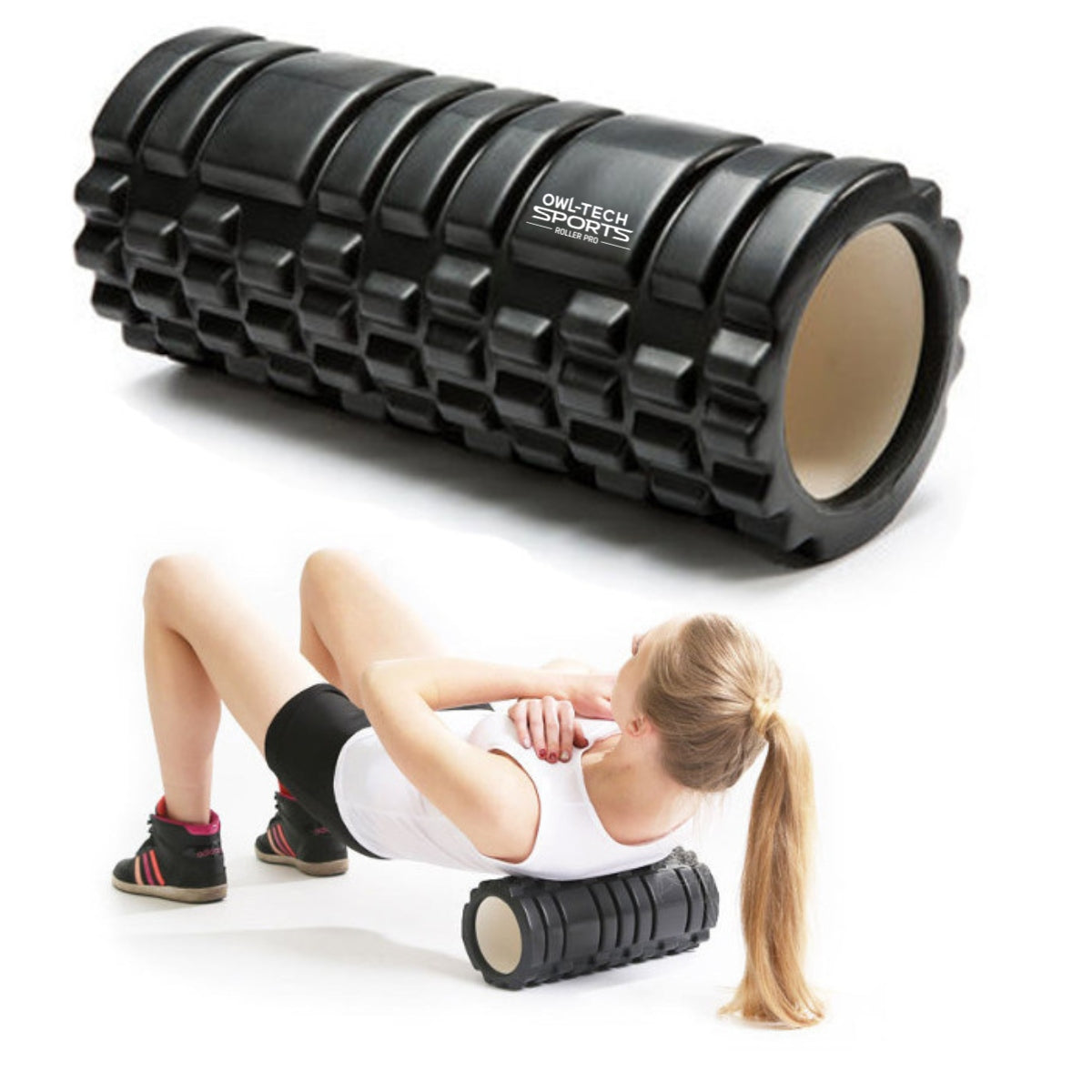 LARGE LEG BACK MASSAGE ROLLER MASSAGER ROLLER 45cm FOR ROLLING MUSCLES XXL