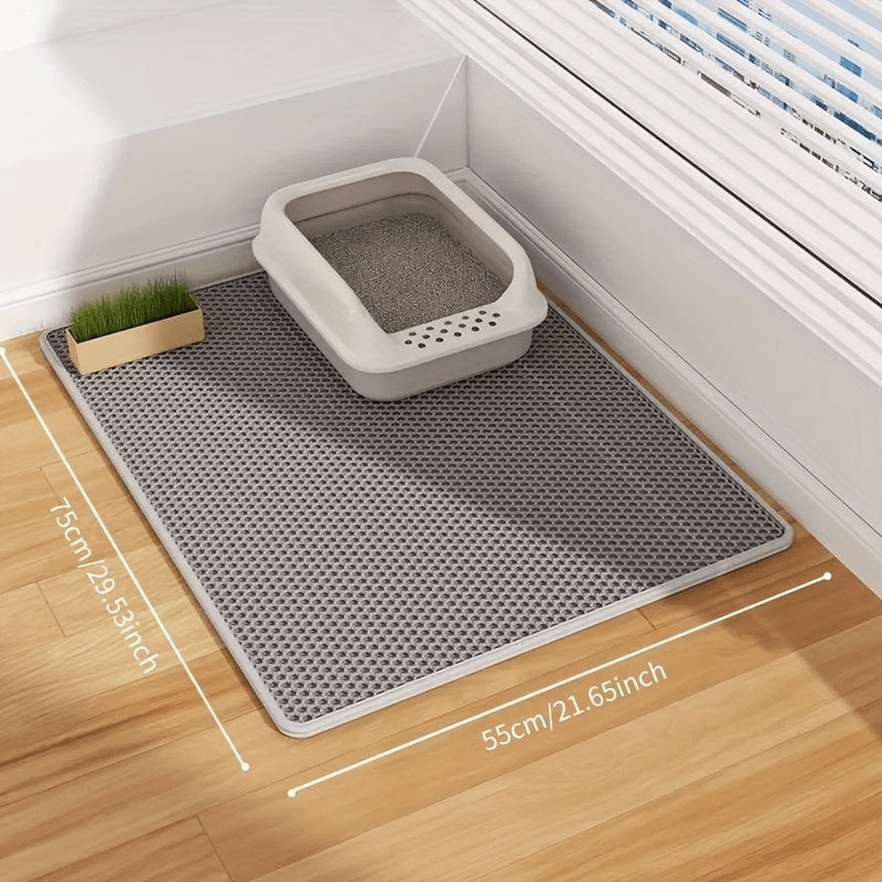 LARGE LITTER BOX MAT Double Layer Cat Pad GREY 75x55 Manufacturer code BX105547