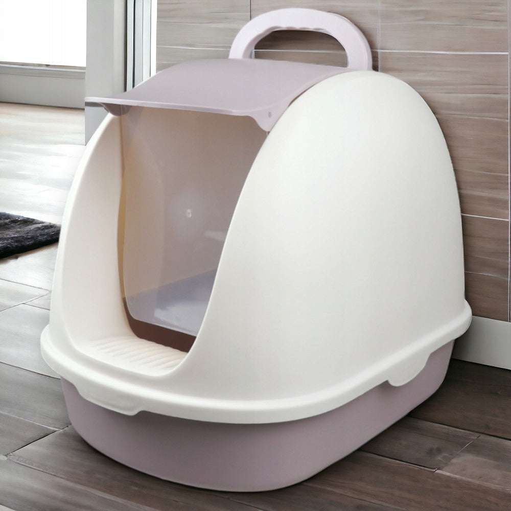 LARGE LITTER BOX XXL FOR CAT CLOSED WITH FLAP DURABLE + LITTER SPATULA Packaging status original