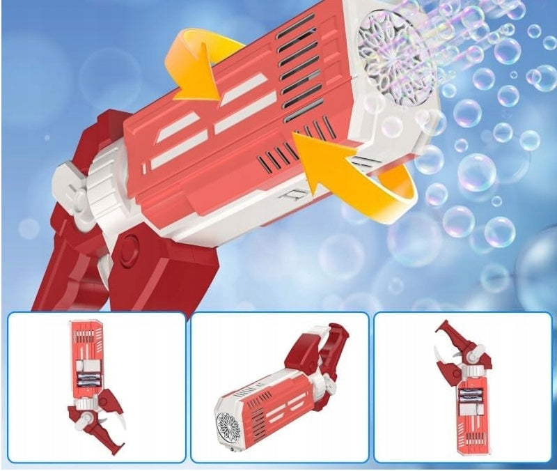 LARGE MACHINE GUN BATTERY OPERATED BUBBLE CAMERA LIGHT BUBBLE SOUND Kind machine