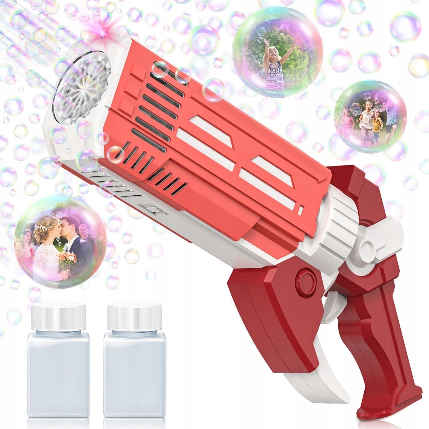 LARGE MACHINE GUN BATTERY OPERATED BUBBLE CAMERA LIGHT BUBBLE SOUND