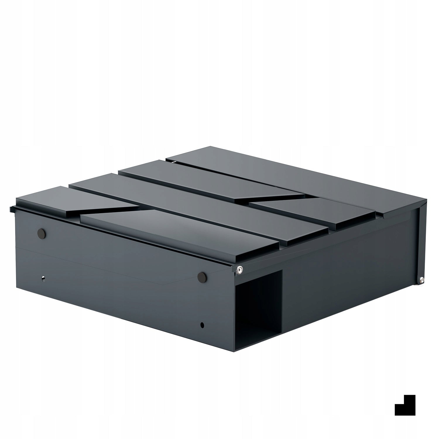LARGE MAILBOX FOR LETTERS | FOR GATE FENCE | ANTHRACITE RAL 7016 Color gray