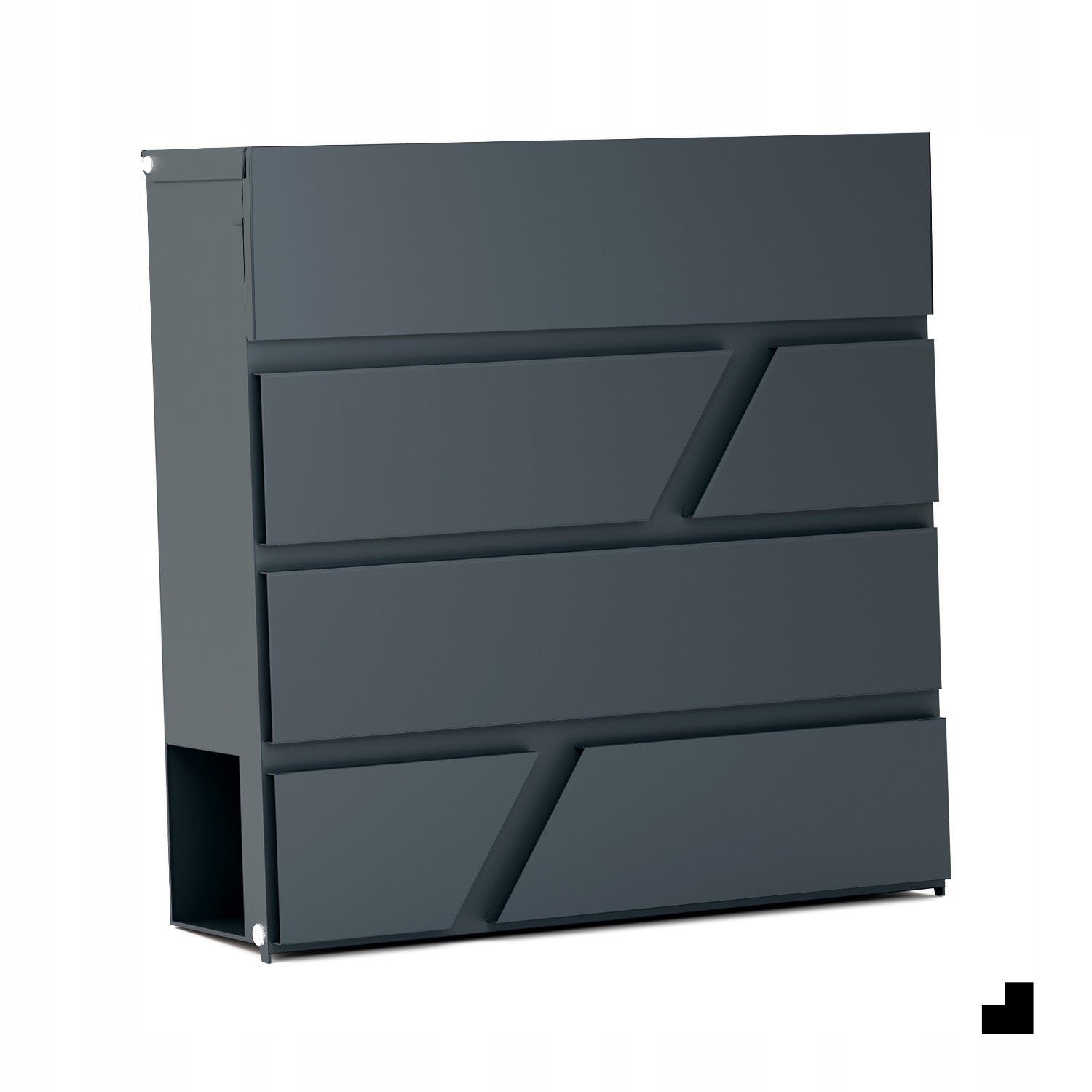 LARGE MAILBOX FOR LETTERS | FOR GATE FENCE | ANTHRACITE RAL 7016 Manufacturer code MBOX0002